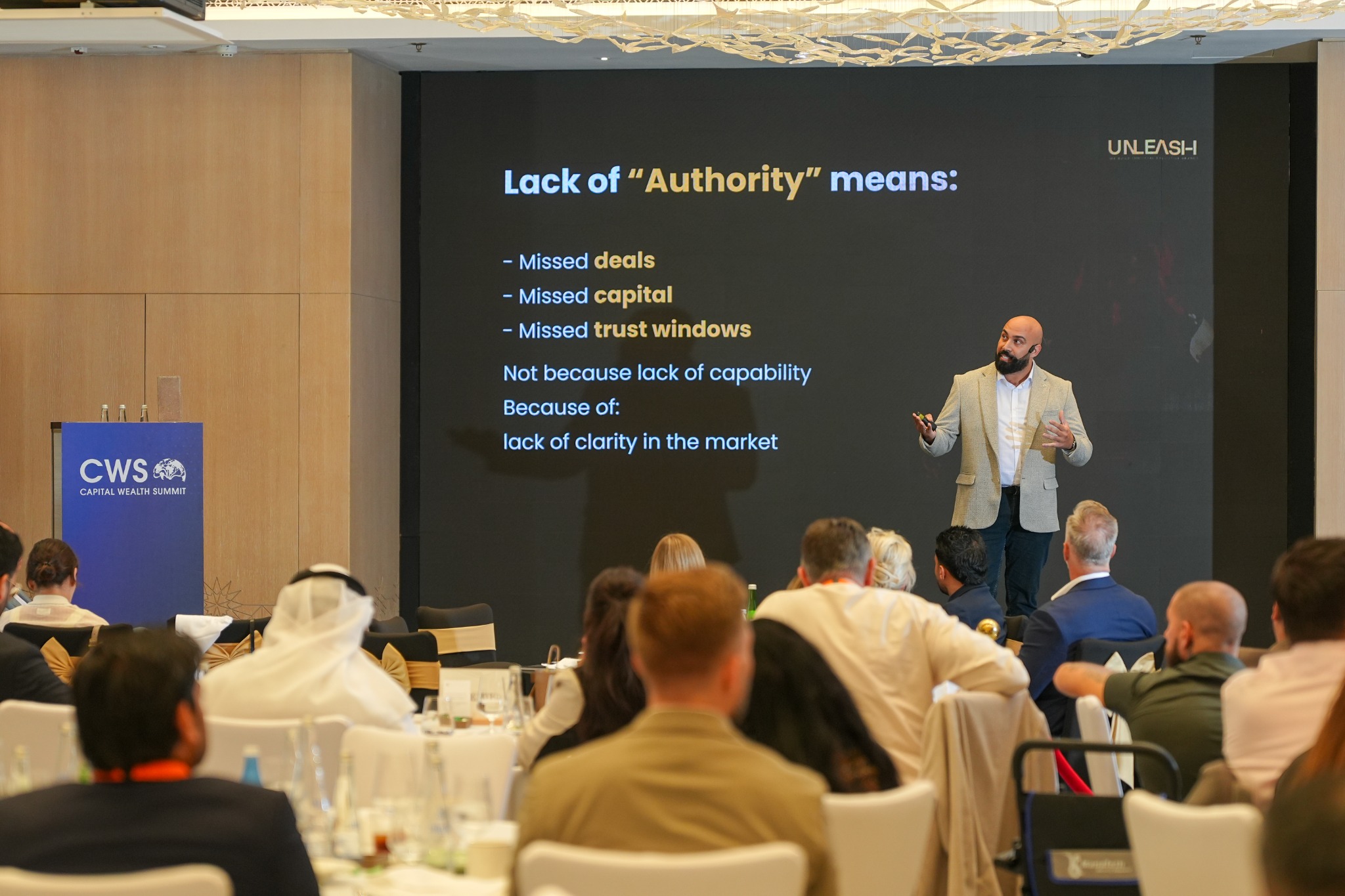 Global stage and executive audience