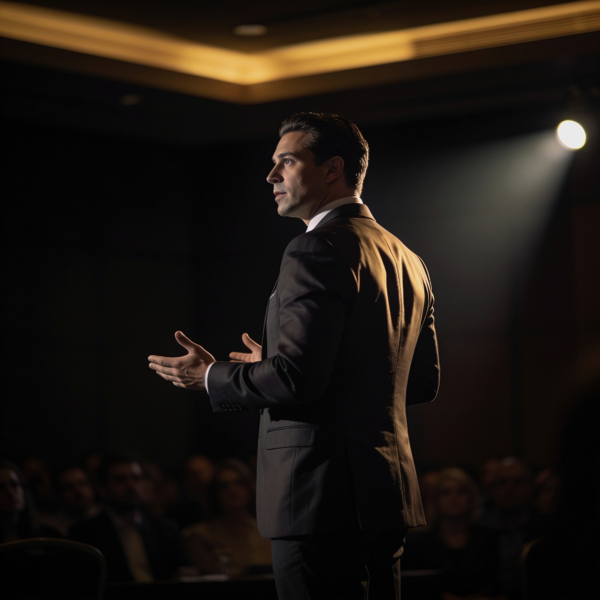 Executive speaking to an audience